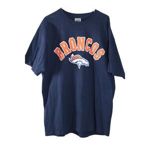 Lee Sport Denver Broncos NFL Football T Shirt Navy Blue XL